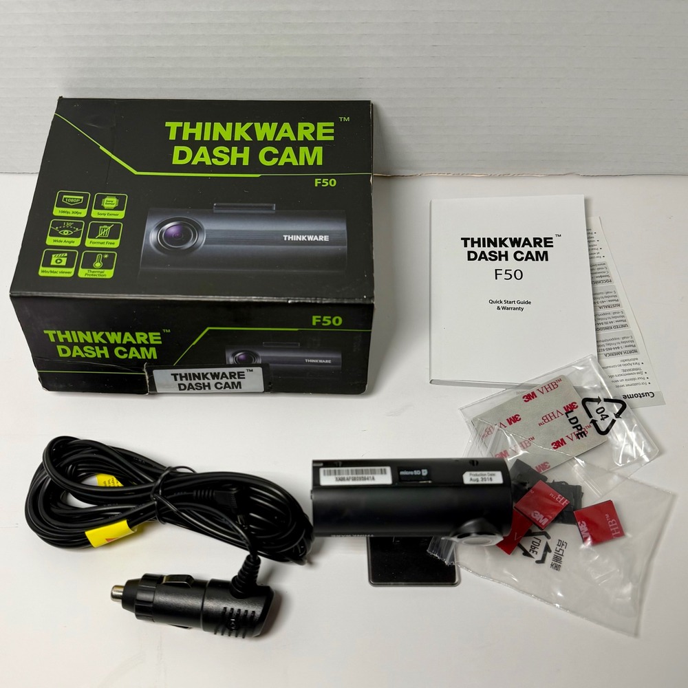 Thinkware F50 Dash Cam 1080p Full HD Sony Exmor Sensor 130 Deg‎ Wide Angle Black